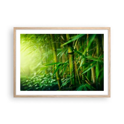 Poster in light oak frame - Getting to Know the Green - 70x50 cm