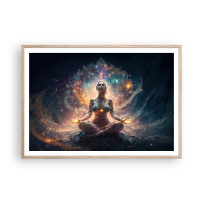 Poster in light oak frame - Good Energy Flow - 100x70 cm