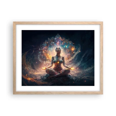 Poster in light oak frame - Good Energy Flow - 50x40 cm