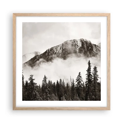 Poster in light oak frame - Granite Ruler - 50x50 cm