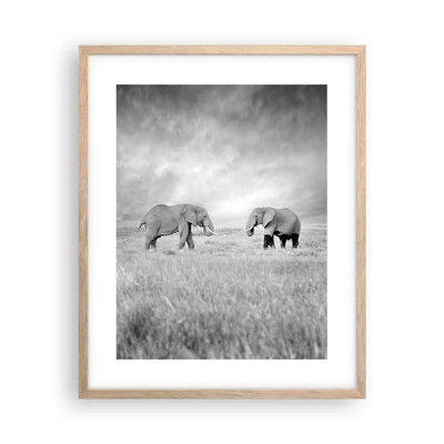 Poster in light oak frame - Grey Is Beautiful - 40x50 cm