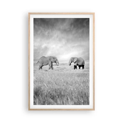 Poster in light oak frame - Grey Is Beautiful - 61x91 cm