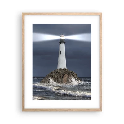 Poster in light oak frame - Here…Here…Here! - 40x50 cm