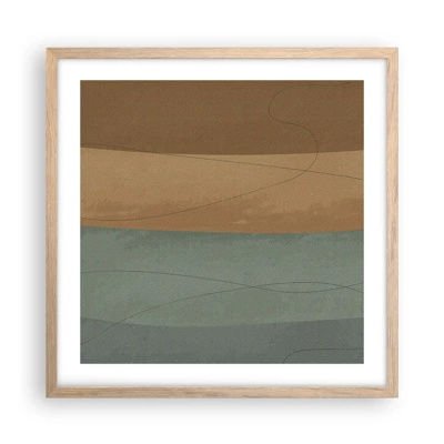 Poster in light oak frame - Horizontal Compostion - 50x50 cm