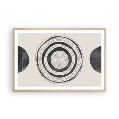 Poster in light oak frame - Important What's in Between - 91x61 cm