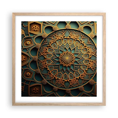 Poster in light oak frame - In Arabic Style - 50x50 cm