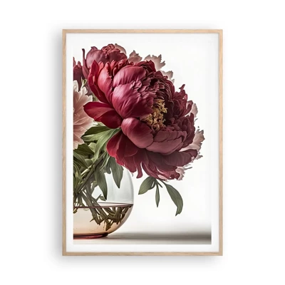 Poster in light oak frame - In Full Bloom of Beauty - 70x100 cm
