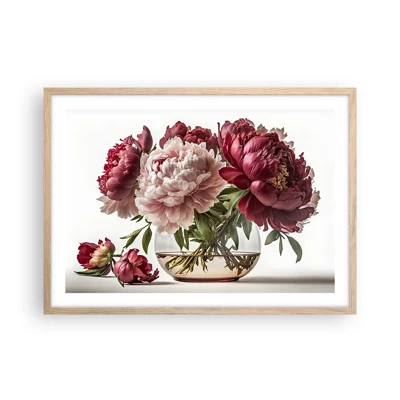 Poster in light oak frame - In Full Bloom of Beauty - 70x50 cm