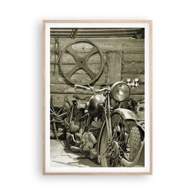 Poster in light oak frame - In Grandad's Shed - 70x100 cm