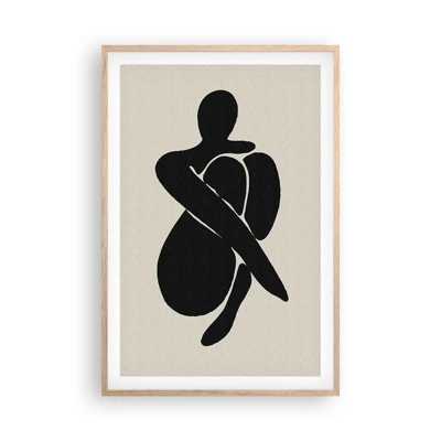 Poster in light oak frame - In Her Own Arms - 61x91 cm