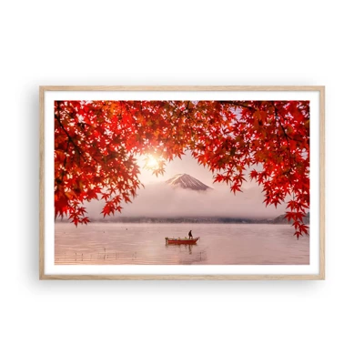 Poster in light oak frame - In Japanese Style - 91x61 cm