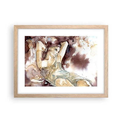 Poster in light oak frame - In Lilly's Mood - 40x30 cm