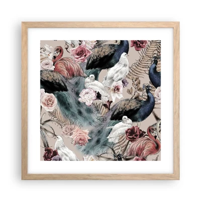 Poster in light oak frame - In Palace Garden - 40x40 cm