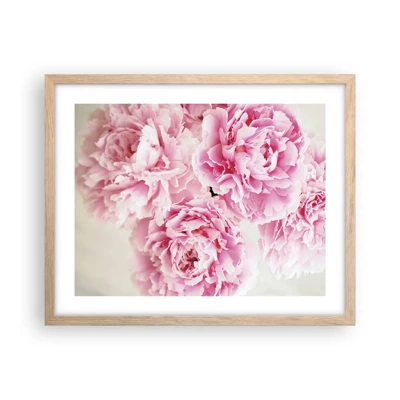 Poster in light oak frame - In Pink  Splendour - 50x40 cm