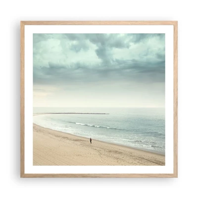 Poster in light oak frame - In Search of Quiet - 60x60 cm