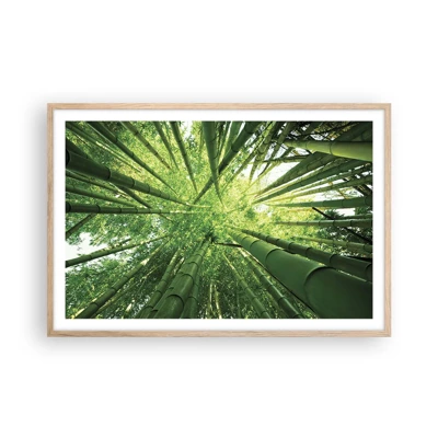 Poster in light oak frame - In a Bamboo Forest - 91x61 cm