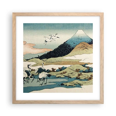 Poster in light oak frame - In a Japanese Spirit - 40x40 cm