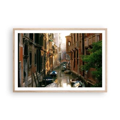 Poster in light oak frame - In a Venetian Alley - 91x61 cm