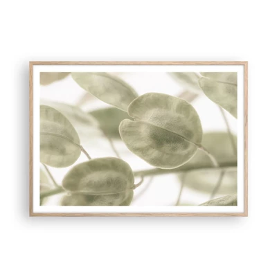 Poster in light oak frame - In the Beginning There Were Leaves… - 100x70 cm