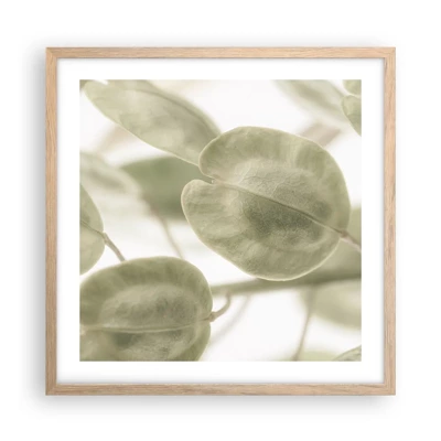 Poster in light oak frame - In the Beginning There Were Leaves… - 50x50 cm