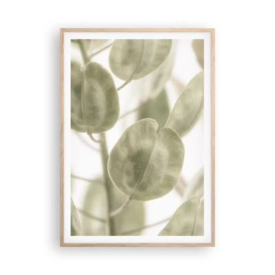 Poster in light oak frame - In the Beginning There Were Leaves… - 70x100 cm