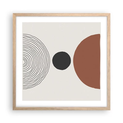 Poster in light oak frame - In the Centre of Attention - 50x50 cm