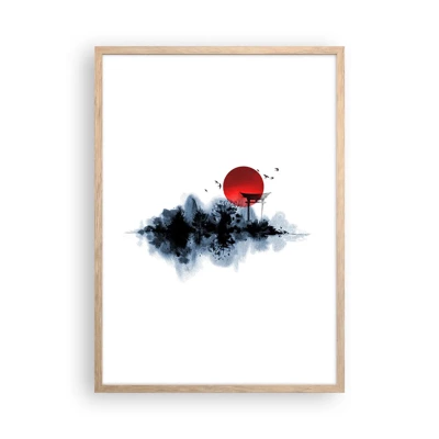 Poster in light oak frame - Japanese View - 50x70 cm