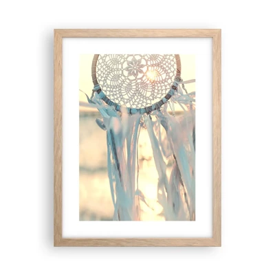 Poster in light oak frame - Lace Totem - 30x40 cm