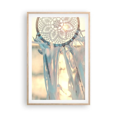 Poster in light oak frame - Lace Totem - 61x91 cm