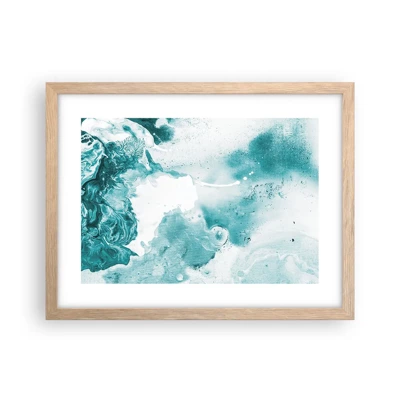 Poster in light oak frame - Lakes of Blue - 40x30 cm