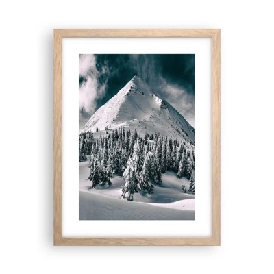 Poster in light oak frame - Land of Snow and Ice - 30x40 cm