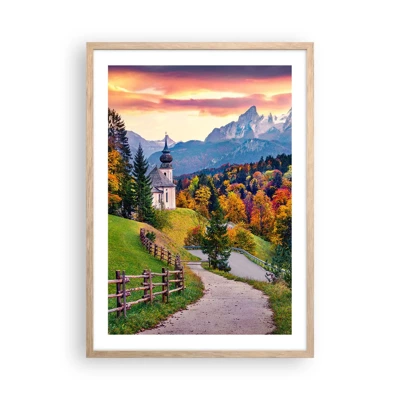 Poster in light oak frame - Landscape Like a Picture - 50x70 cm