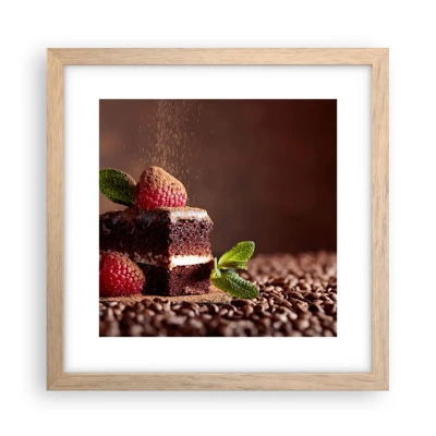 Poster in light oak frame - Life Is Sweet - 30x30 cm