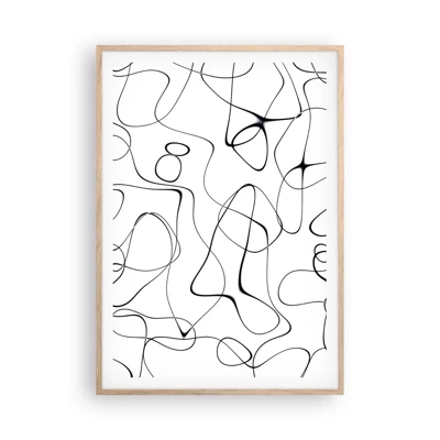 Poster in light oak frame - Life Paths, Trails of Fortune - 70x100 cm