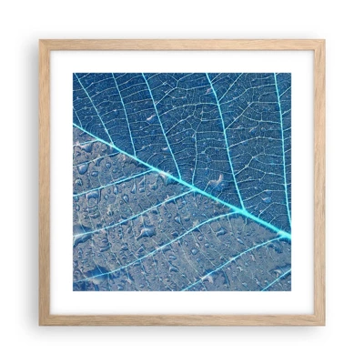 Poster in light oak frame - Life in the Blue - 40x40 cm