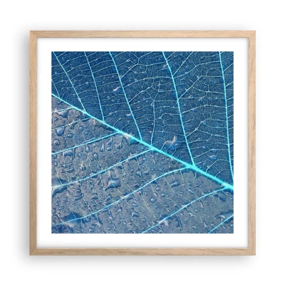 Poster in light oak frame - Life in the Blue - 50x50 cm