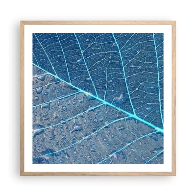 Poster in light oak frame - Life in the Blue - 60x60 cm