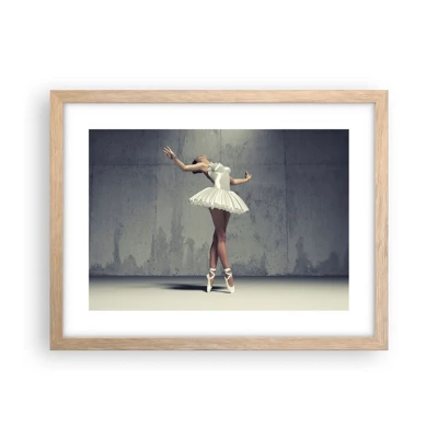 Poster in light oak frame - Light like a Bird - 40x30 cm