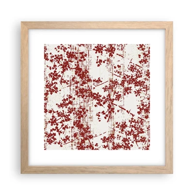 Poster in light oak frame - Like Old-fashioned Percale - 30x30 cm