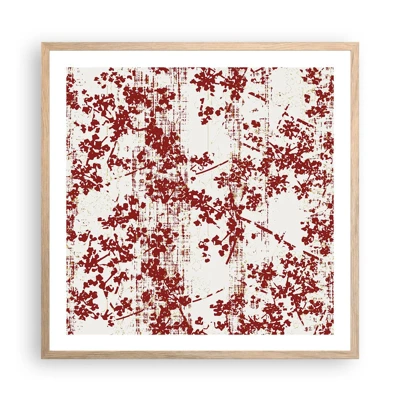 Poster in light oak frame - Like Old-fashioned Percale - 60x60 cm
