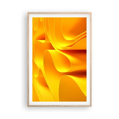 Poster in light oak frame - Like Waves of the Sun - 61x91 cm