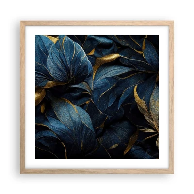 Poster in light oak frame - Lined with Gold - 50x50 cm