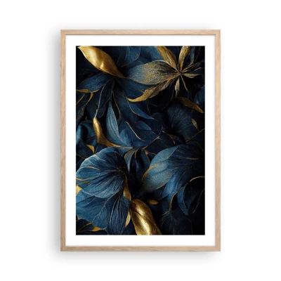 Poster in light oak frame - Lined with Gold - 50x70 cm