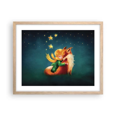 Poster in light oak frame - Little Prince - 50x40 cm