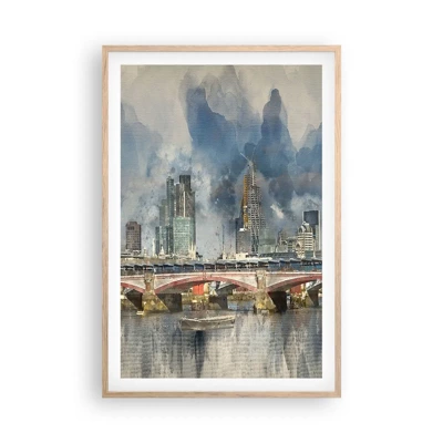 Poster in light oak frame - London in Its Beauty - 61x91 cm