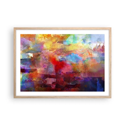 Poster in light oak frame - Looking inside the Rainbow - 70x50 cm