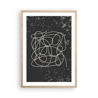 Poster in light oak frame - Lost Thoughts - 50x70 cm