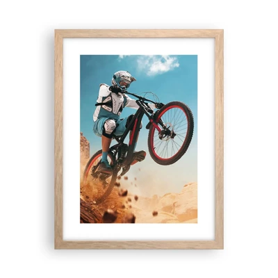 Poster in light oak frame - Madness on Wheels - 30x40 cm