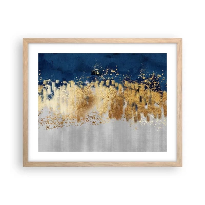 Poster in light oak frame - Modern Composition and Twinkle - 50x40 cm