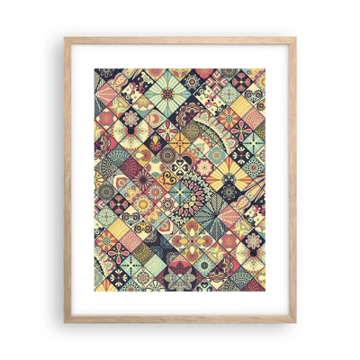 Poster in light oak frame - Moroccan Style - 40x50 cm